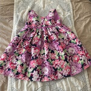 Adorable party dress/ flower girl dress floral pattern Gymboree 3T with bow